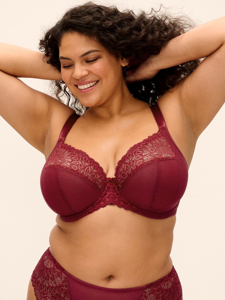 Elomi Red Tiernie Underwire Plunge Bra - Stretch - Image 2 of 5 Elomi Red Tiernie Underwire Plunge Bra - Stretch - Image 2 of 5