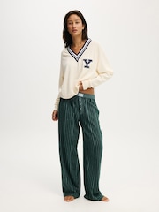 Verde - Cotton On Flannel Wide Leg Trousers - Imagen 1 de 5