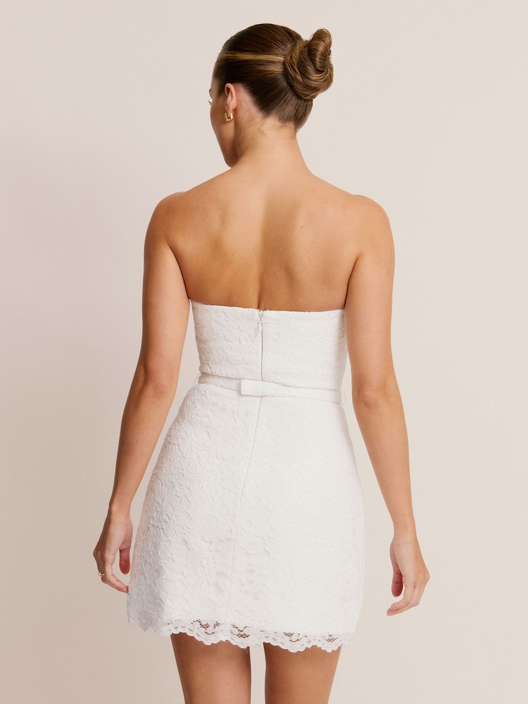 bandeau corset mini dress ASOS LUXE - Lace Bandeau Mini Dress - Women - Polyester/Polyamide/Cotton/Viscose - 6 US