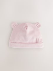 Rosa/blanco - Pack de 2 gorros de terciopelo para bebé (0-12 meses) - Imagen 2 de 5