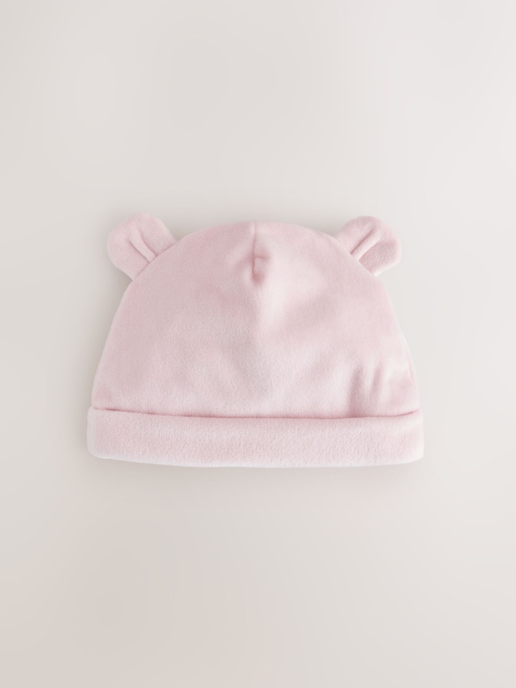 Rosa/blanco - Pack de 2 gorros de terciopelo para bebé (0-12 meses) - Imagen 2 de 5 Rosa/blanco - Pack de 2 gorros de terciopelo para bebé (0-12 meses) - Imagen 2 de 5