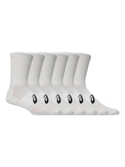 ASICS White Crew Socks 6 Pack - Image 1 of 3