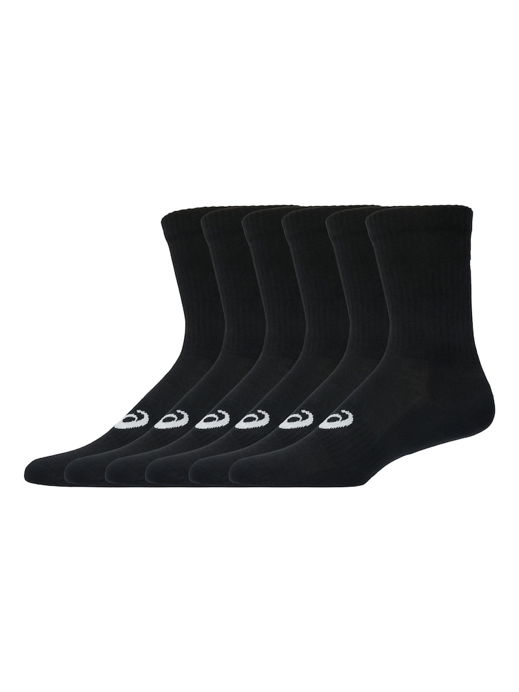 ASICS Black Crew Socks 6 Pack - Image 2 of 3