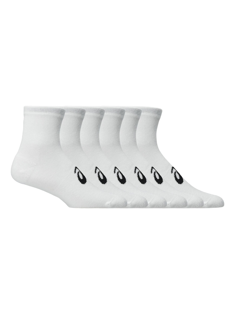 ASICS White Quarter Socks 6 Pack - Image 1 of 3