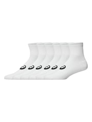ASICS White Quarter Socks 6 Pack - Image 2 of 3