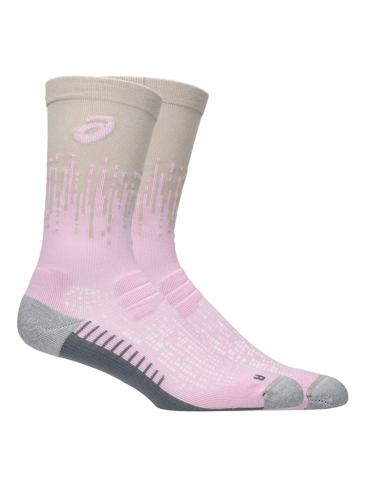 ASICS Pink Performance Run Crew Socks - Image 1 of 3 ASICS Pink Performance Run Crew Socks - Image 1 of 3