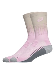 ASICS Pink Performance Run Crew Socks - Image 2 of 3
