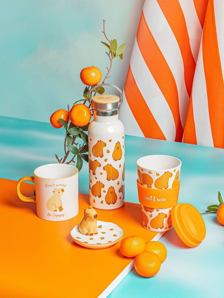 Sass & Belle Orange Don't Worry Be Cappy Mug - Image 2 of 3