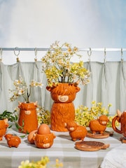 Sass & Belle Brown Highland Cow Shaped Vase - Image 3 of 3