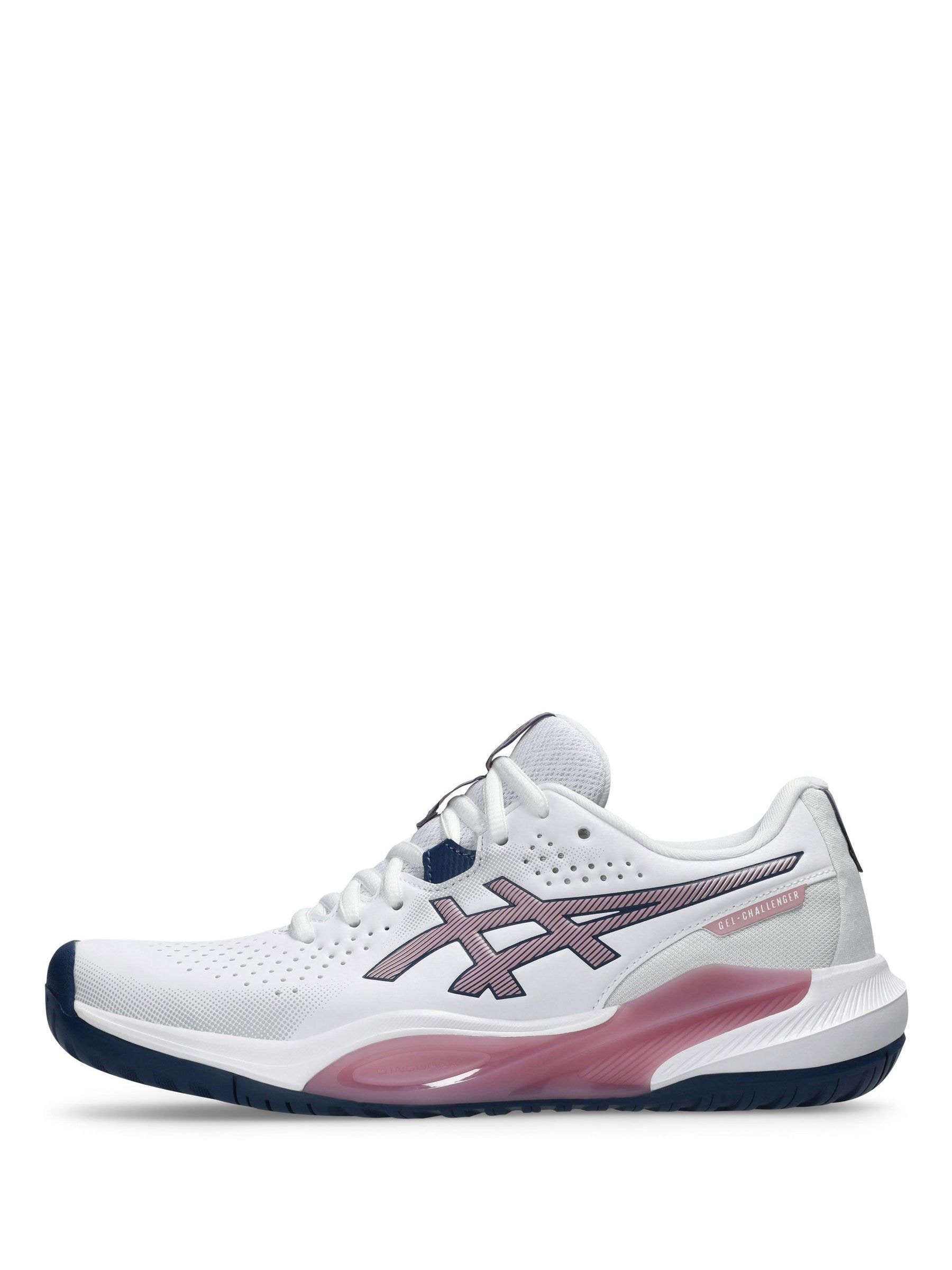 Buy ASICS White/Pink Gel-Challenger 15 Tennis Trainers from Next
