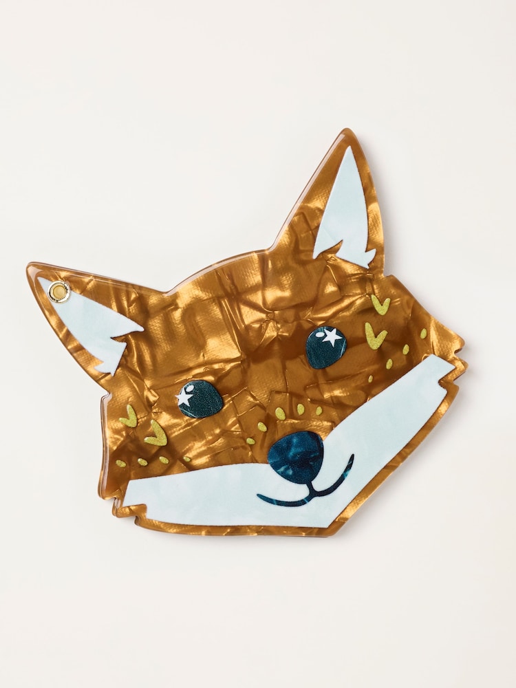 FatFace Orange Fox Print Resin Mirror - Image 1 of 3