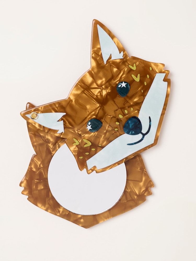 FatFace Orange Fox Print Resin Mirror - Image 2 of 3