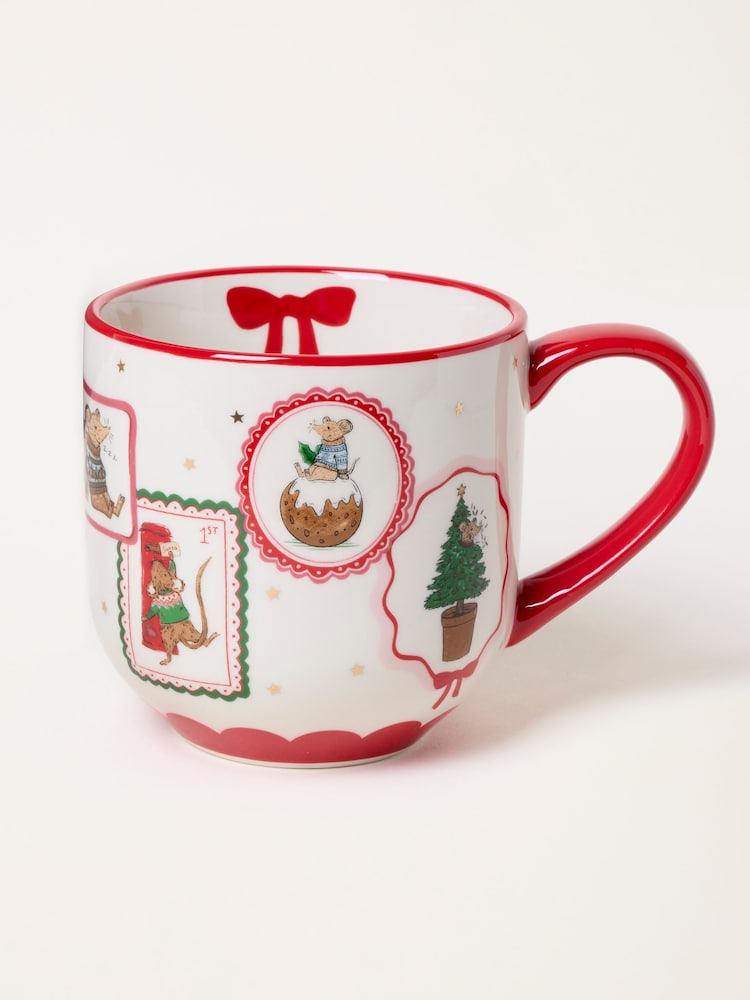 Red Shelter Christmas Mouse Mug - Image 1 of 3