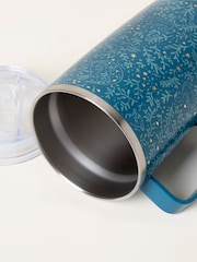 FatFace Teal Blue Woodland Star Print Travel Mug - Image 3 of 3