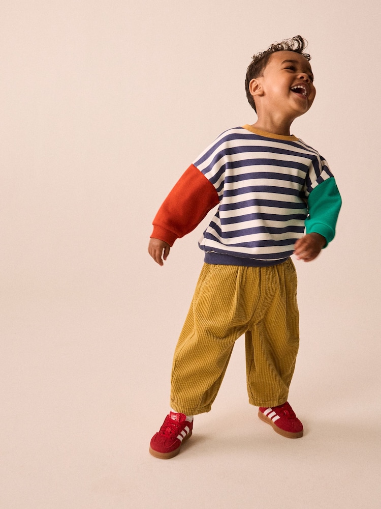 Yellow Wide Fit Textured Corduroy Pull On Trousers (3mths-7yrs) - Image 2 of 8 Yellow Wide Fit Textured Corduroy Pull On Trousers (3mths-7yrs) - Image 2 of 8