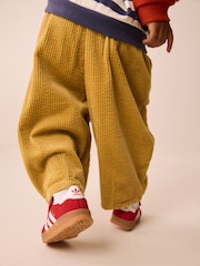 Yellow Wide Fit Textured Corduroy Pull On Trousers (3mths-7yrs) - Image 3 of 8
