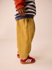 Yellow Wide Fit Textured Corduroy Pull On Trousers (3mths-7yrs) - Image 4 of 8