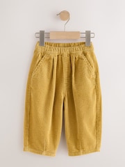 Yellow Wide Fit Textured Corduroy Pull On Trousers (3mths-7yrs) - Image 5 of 8