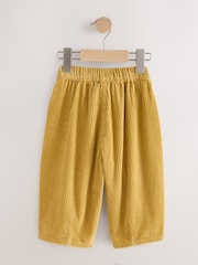 Yellow Wide Fit Textured Corduroy Pull On Trousers (3mths-7yrs) - Image 6 of 8