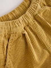 Yellow Wide Fit Textured Corduroy Pull On Trousers (3mths-7yrs) - Image 7 of 8