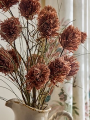 Laura Ashley Set of 3 Rust Artificial Paper Seed Head Stems - Image 2 of 4
