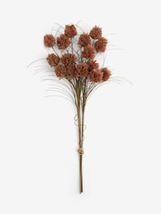 Laura Ashley Set of 3 Rust Artificial Paper Seed Head Stems - Image 4 of 4