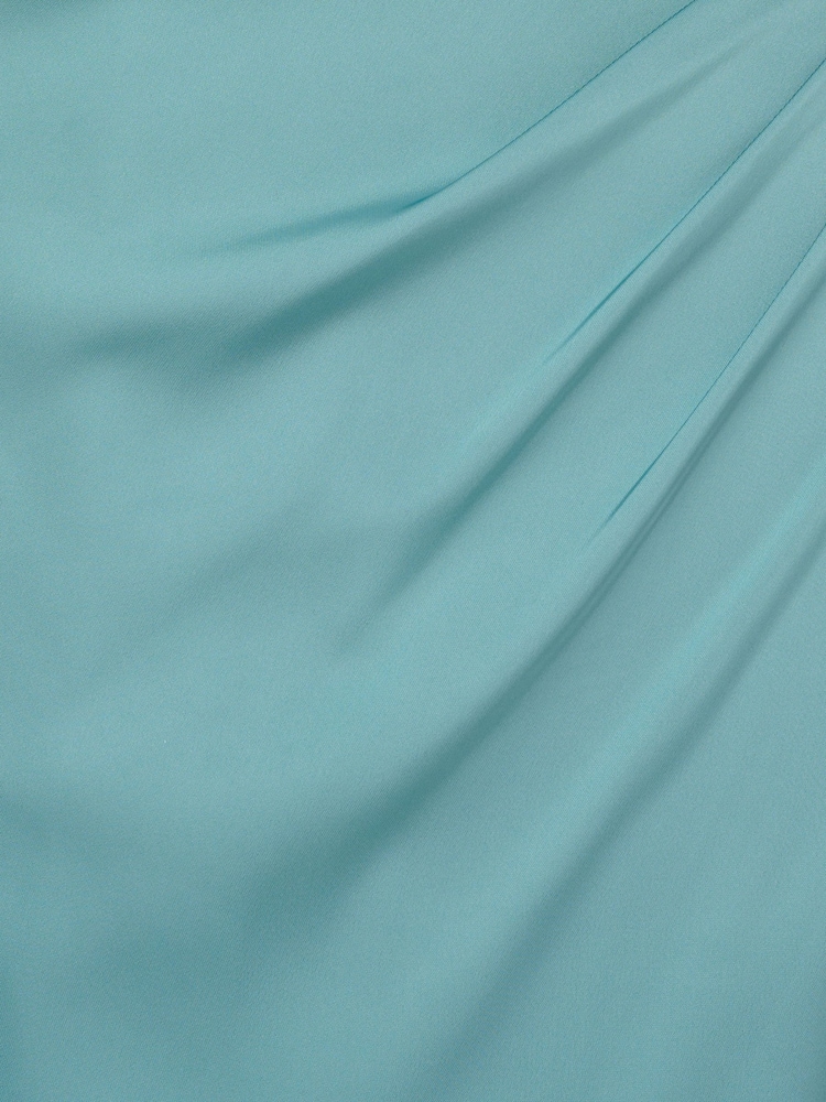 Adrianna Papell Blue Stretch Satin Long Dress - Image 6 of 6 Adrianna Papell Blue Stretch Satin Long Dress - Image 6 of 6