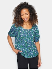 M&Co Ditsy Floral Short Sleeve Top - Imagem 1 de 5
