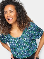 M&Co Ditsy Floral Short Sleeve Top - Imagem 4 de 5