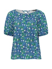 M&Co Ditsy Floral Short Sleeve Top - Imagem 5 de 5
