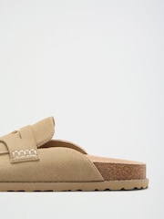 Taupe smeđa - Friends Like These Faux Suede Loafers Slip On Casual Footbed - Slika 5 od 5