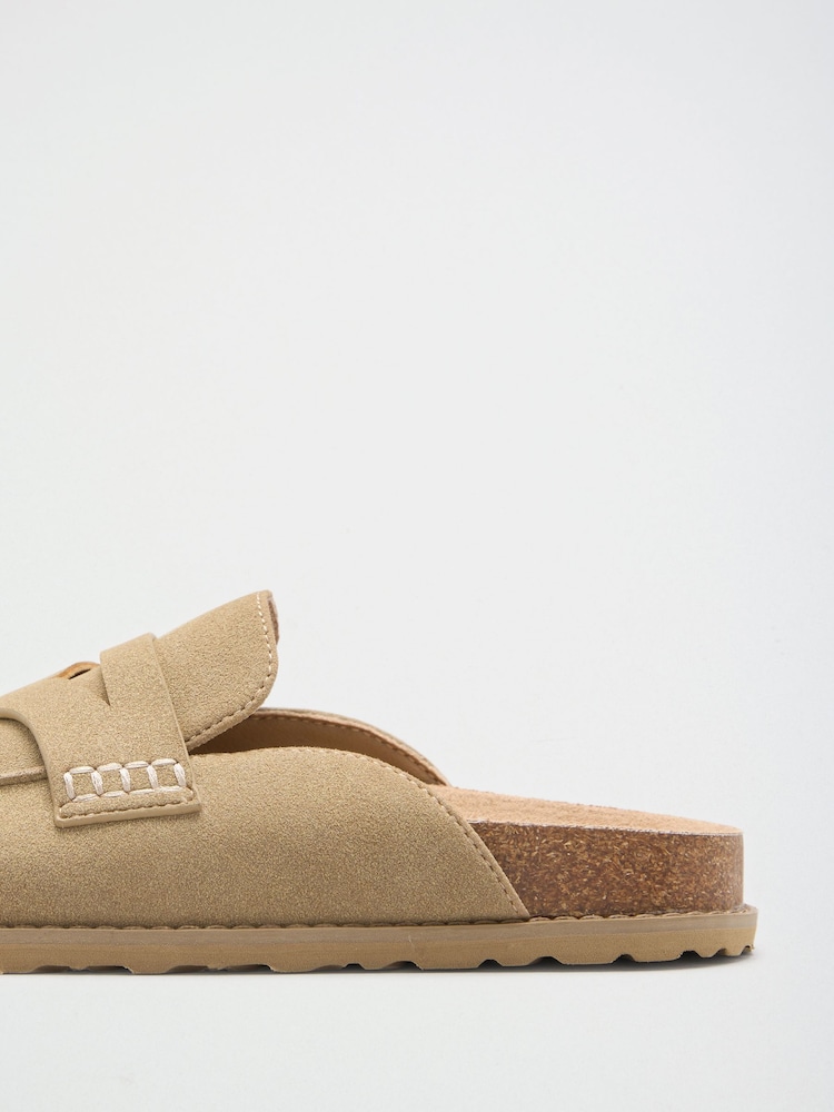 Taupe smeđa - Friends Like These Faux Suede Loafers Slip On Casual Footbed - Slika 5 od 5