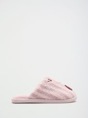 গোলাপি - Friends Like These Borg Cosy Matcha Mule Slippers - 4এর মধ্যে 2 ছবি