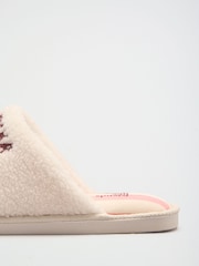 Cream - Friends Like These Borg Cosy Matcha Mule Slippers - 4এর মধ্যে 4 ছবি