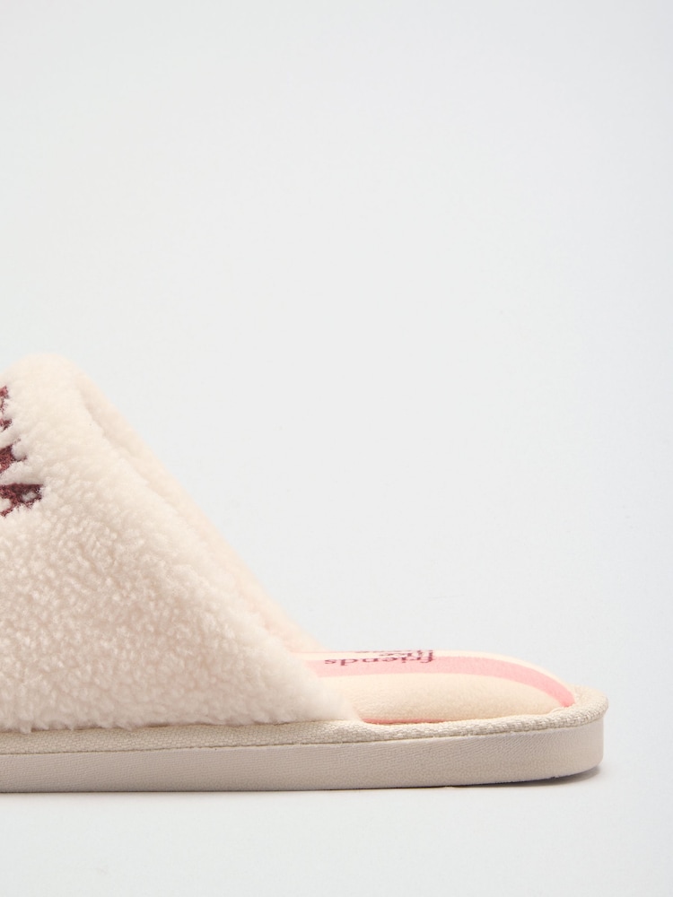 Cream - Friends Like These Borg Cosy Matcha Mule Slippers - 4এর মধ্যে 4 ছবি Cream - Friends Like These Borg Cosy Matcha Mule Slippers - 4এর মধ্যে 4 ছবি
