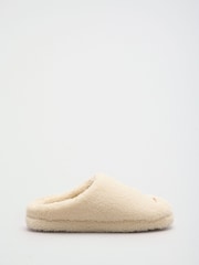 Friends Like These Cream Christmas Dog Motif Borg Cosy Mule Slippers - Image 2 of 4