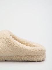 Friends Like These Cream Christmas Dog Motif Borg Cosy Mule Slippers - Image 4 of 4
