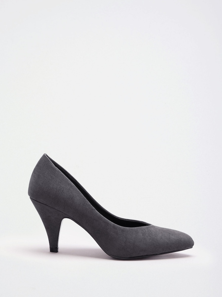 womens grey dress shoes low heel Friends Like These Standard Fit Faux Suede Round Toe Court US 6 (UK 4) long sleeve formal dress
