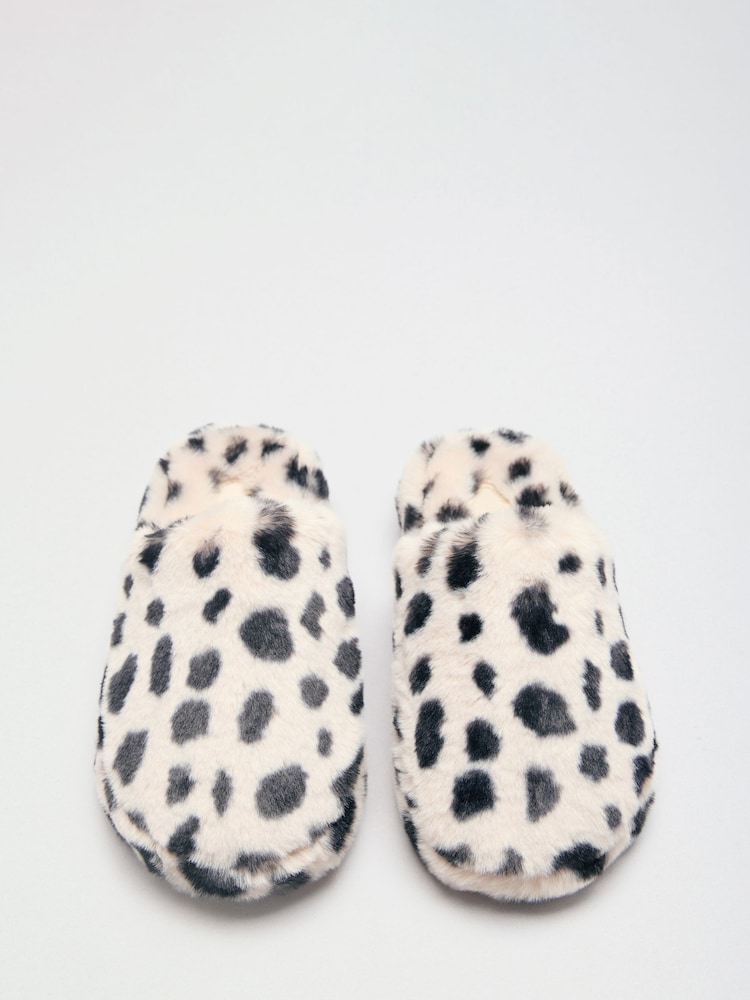Крем - Friends Like These Spot Print Faux Fur Mule Slippers - 5суретінің 5 суреті Крем - Friends Like These Spot Print Faux Fur Mule Slippers - 5суретінің 5 суреті