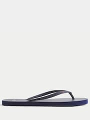 Hollister Blue Rubber Logo Flip Flops - Image 1 of 2