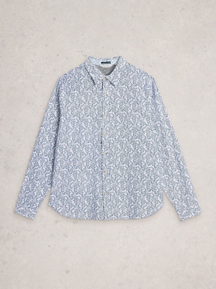 White Stuff Grey Finsbury Vine Print Shirt - Image 1 of 2 White Stuff Grey Finsbury Vine Print Shirt - Image 1 of 2