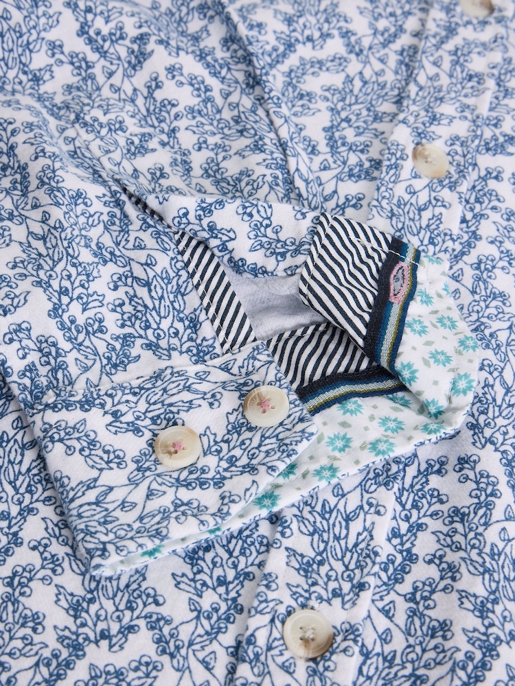 White Stuff Grey Finsbury Vine Print Shirt - Image 2 of 2 White Stuff Grey Finsbury Vine Print Shirt - Image 2 of 2