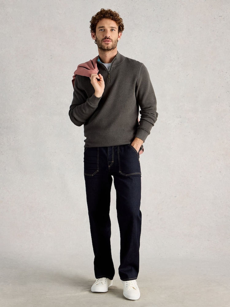 White Stuff Black Attadale Funnel Neck Jumper - Image 1 of 6