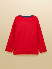 Joules Boys' Kipwell Red Long Sleeve Pyjama Set - Image 3 of 9