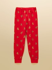 Joules Boys' Kipwell Red Long Sleeve Pyjama Set - Image 4 of 9