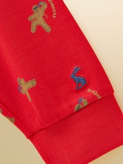 Joules Boys' Kipwell Red Long Sleeve Pyjama Set - Image 7 of 9