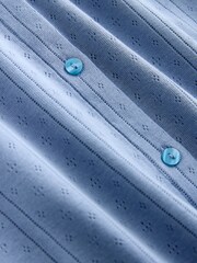 Blue Pointelle Short Pyjamas Set - Image 11 of 11