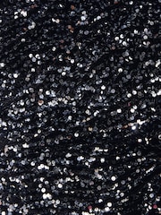 Friends Like These Black Sequin Draped Off The Shoulder Top - Image 5 of 5