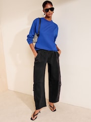 Friends Like These Cobalt Blue Long Sleeve Boxy T-Shirt - Image 2 of 6
