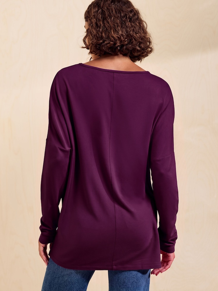 Friends Like These Aubergine Purple Tunic - Image 5 of 5 Friends Like These Aubergine Purple Tunic - Image 5 of 5